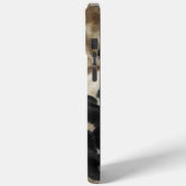 Zwart Gold Cream Western Koeienhuid Case-Mate iPhone Case (Achterkant / Links)