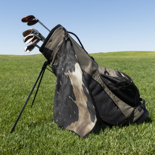 Zwart Gold Cream Western Koeienhuid Golfhanddoek (Groen)