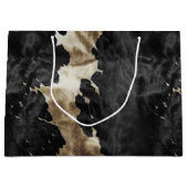 Zwart Gold Cream Western Koeienhuid Groot Cadeauzakje (Voorkant)