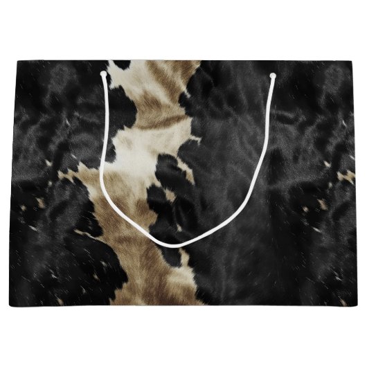 Zwart Gold Cream Western Koeienhuid Groot Cadeauzakje (Voorkant)