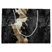 Zwart Gold Cream Western Koeienhuid Groot Cadeauzakje (Achterkant)