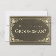 Zwart Gold  Elegant Groomsman-voorstel