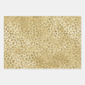 Zwart Gold Glitter Leopard Print Inpakpapier Vel (Voorkant 3)