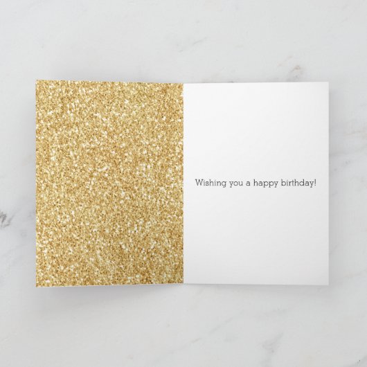 Zwart Gold Glitter Leopard Print  Kaart (Binnen)