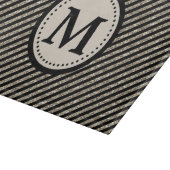 Zwart Gold Glitter Stripe Knipplank Snijplank (Hoek)