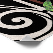 Zwart Gold Green GUANTANAMO Paper Collage Poster (Hoek)