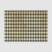 zwart & Gold Harlequin Pattern Tissuepapier (Voorkant)