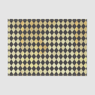 zwart & Gold Harlequin Pattern Tissuepapier