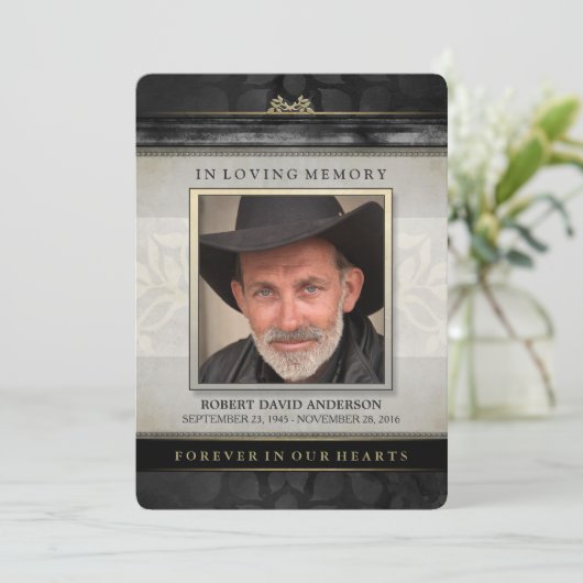 Zwart Gold hedendaags sympathie Hartelijk dank Bedankkaart (Staand voorkant)