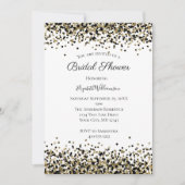 Zwart Gold-leopard afdrukken Glitter-Vrijgezellenf Kaart (Voorkant)