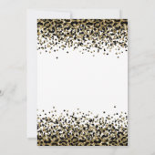 Zwart Gold-leopard afdrukken Glitter-Vrijgezellenf Kaart (Achterkant)