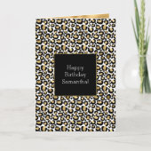 Zwart Gold-leopard afdrukken Kaart (Voorkant)