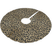 Zwart Gold-leopard afdrukken Kerstboom Rok (Gekanteld)