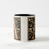  zwart & Gold Letter 'A' - Mok (Center)