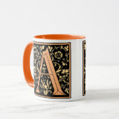  zwart & Gold Letter 'A' - Mok (Voorkant links)