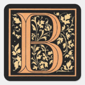 zwart/Gold Letter "B" — Sticker (Voorkant)
