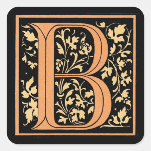  zwart/Gold Letter "B" — Sticker