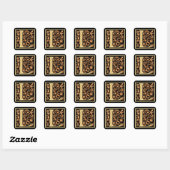 zwart/Gold Letter "L" - Sticker (Vel)