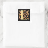 zwart/Gold Letter "L" - Sticker (Tas)