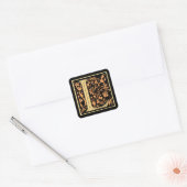zwart/Gold Letter "L" - Sticker (Envelop)