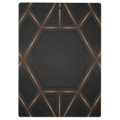 Zwart Gold Luxe Abstract minimaal Klembord (Achterkant)