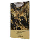 Zwart Gold Marble - Aangepast bedrijf Klembord (Links)