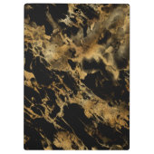 Zwart Gold Marble - Aangepast bedrijf Klembord (Achterkant)