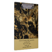 Zwart Gold Marble - Aangepast bedrijf Klembord (Rechts)
