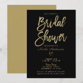 Zwart & Gold modern minimaal grafisch Vrijgezellen Kaart (Voorkant / Achterkant)