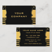 Zwart Gold Modern Professional Visitekaartje (Voorkant / Achterkant)