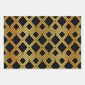 Zwart, Gold Multipattered Inpakpapier Vel (Voorkant 3)