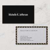 Zwart | Gold Pattern II Visitekaartje (Voorkant / Achterkant)