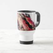 Zwart Gold Red Negative Space Abstract Personalise Reisbeker (Voorkant rechts)