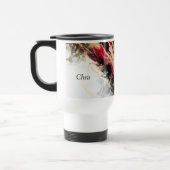 Zwart Gold Red Negative Space Abstract Personalise Reisbeker (Links)