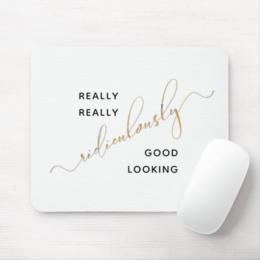 Zwart Gold-script, zeer goed kijkend prijsopgave Muismat (Met muis)