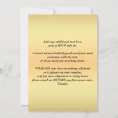 Zwart, Gold  Scrolls 50th Jubileum Uitnodigen Kaart (Achterkant)