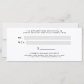 Zwart Gold Simple Cadeaubon (Achterkant)