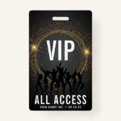 Zwart & Gold VIP - Alle toegangsconcerten Badge (Voorkant)