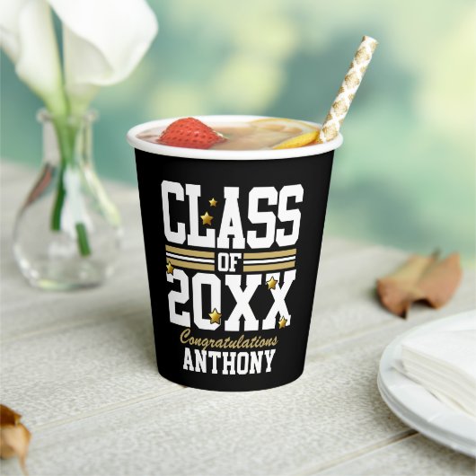 Zwart/Gold-vormend, jaar-papierbekertjes Papieren Bekers (Insitu)