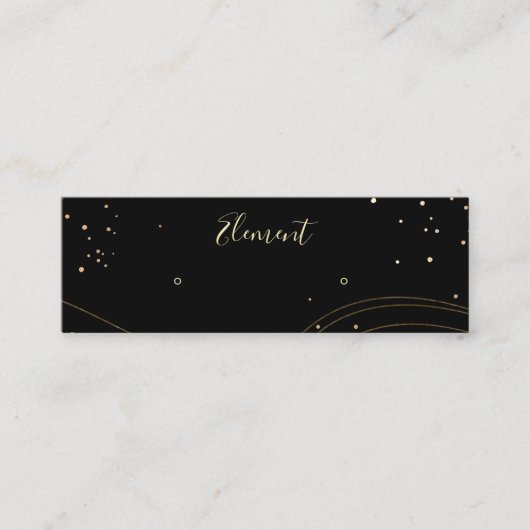 Zwart Gold-vormig basisbeeldscherm Mini Visitekaartje (Voorkant)