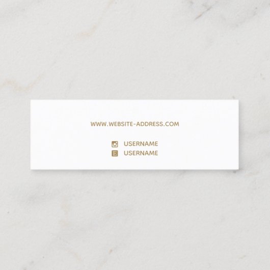 Zwart Gold-vormig basisbeeldscherm Mini Visitekaartje (Achterkant)