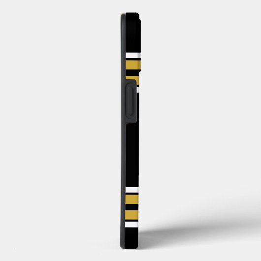 Zwart Gold White Team Jersey Case-Mate iPhone Case (Achterkant / Rechts)