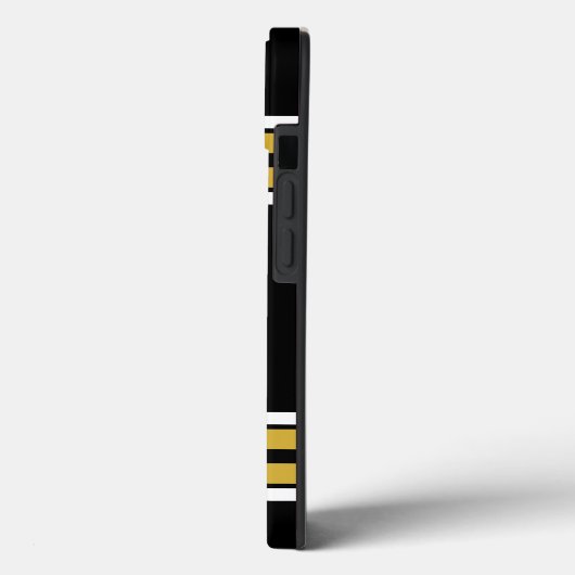 Zwart Gold White Team Jersey Case-Mate iPhone Case (Achterkant / Links)