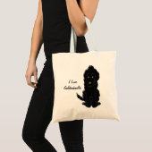 Zwart Goldendoodle Hond Design Tote Bag (Voorkant (product))