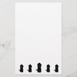 Zwart Goldendoodle Hondenontwerp Briefpapier