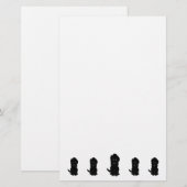 Zwart Goldendoodle Hondenontwerp Briefpapier (Voorkant / Achterkant)