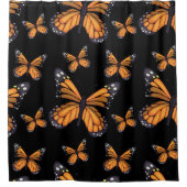 Zwart gordijn van Monarch Butterflies (Voorkant)