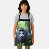 Zwart Gorilla, Kinder Full Print Schort (Insitu)