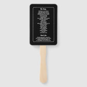 Zwart Gothic HalloWedding Programma Hand Fan Handwaaier (Achterkant)