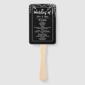 Zwart Gothic HalloWedding Programma Hand Fan Handwaaier (Voorkant)